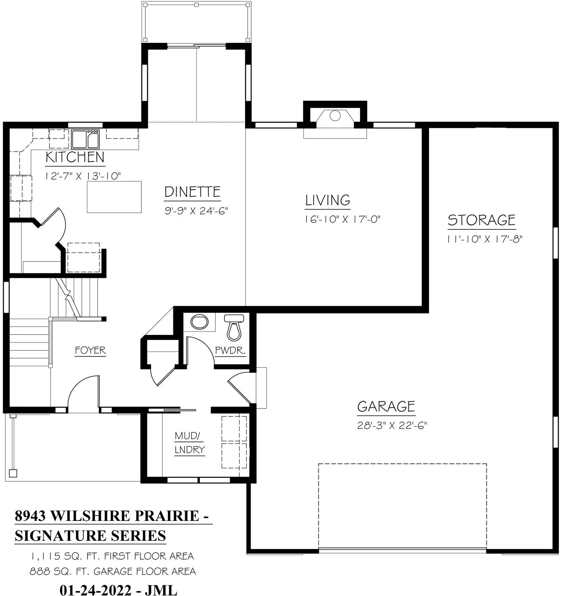 Wilshire Prairie Signature First Floor Plan
